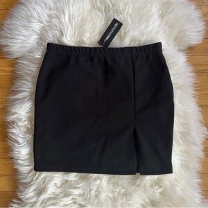 NWT pretty little thing split hem black mini skirt medium 6